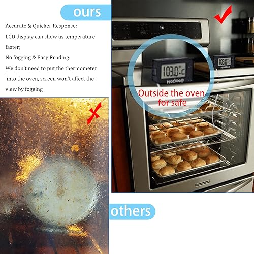Vista 6 de Termómetro Digital de Horno Hotloop Resistente al Calor hasta 572°F/300°C, LCD Negro