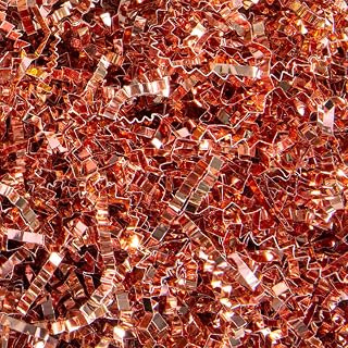 Keoferlo Box Stuffing Gift Basket Filler 1/2 LB Crinkle Cut Baskets Shredded Rose Gold Paper Grass for Easter Packing Shipping Decorations