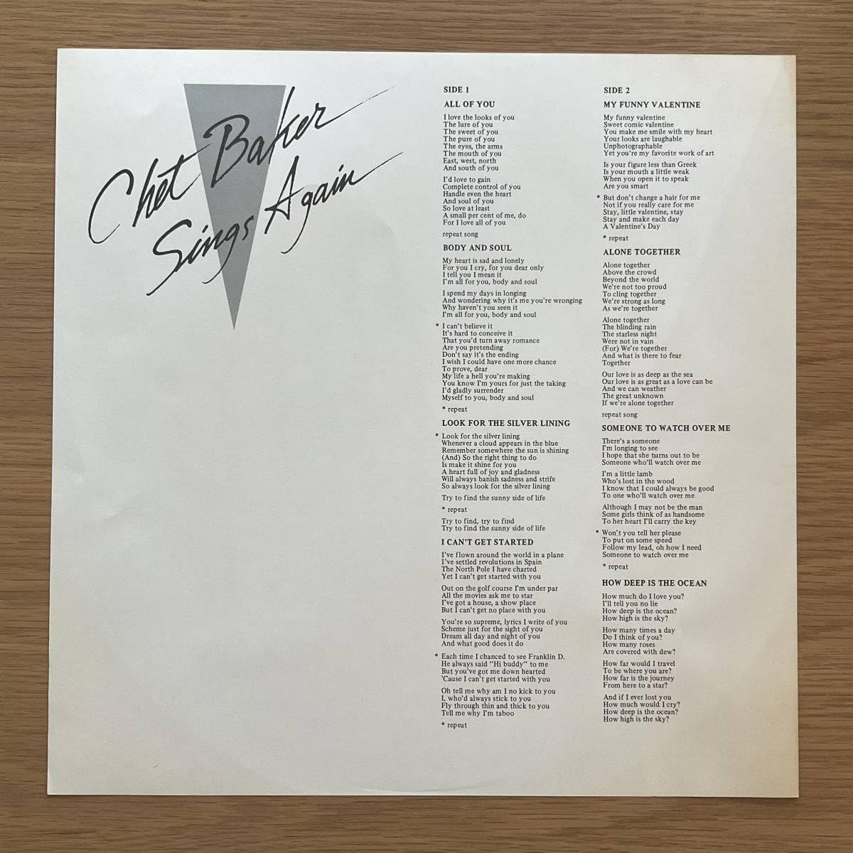 Amazon.co.jp: CHET BAKER Sings Again 国内オリジナル盤 LP 帯付き