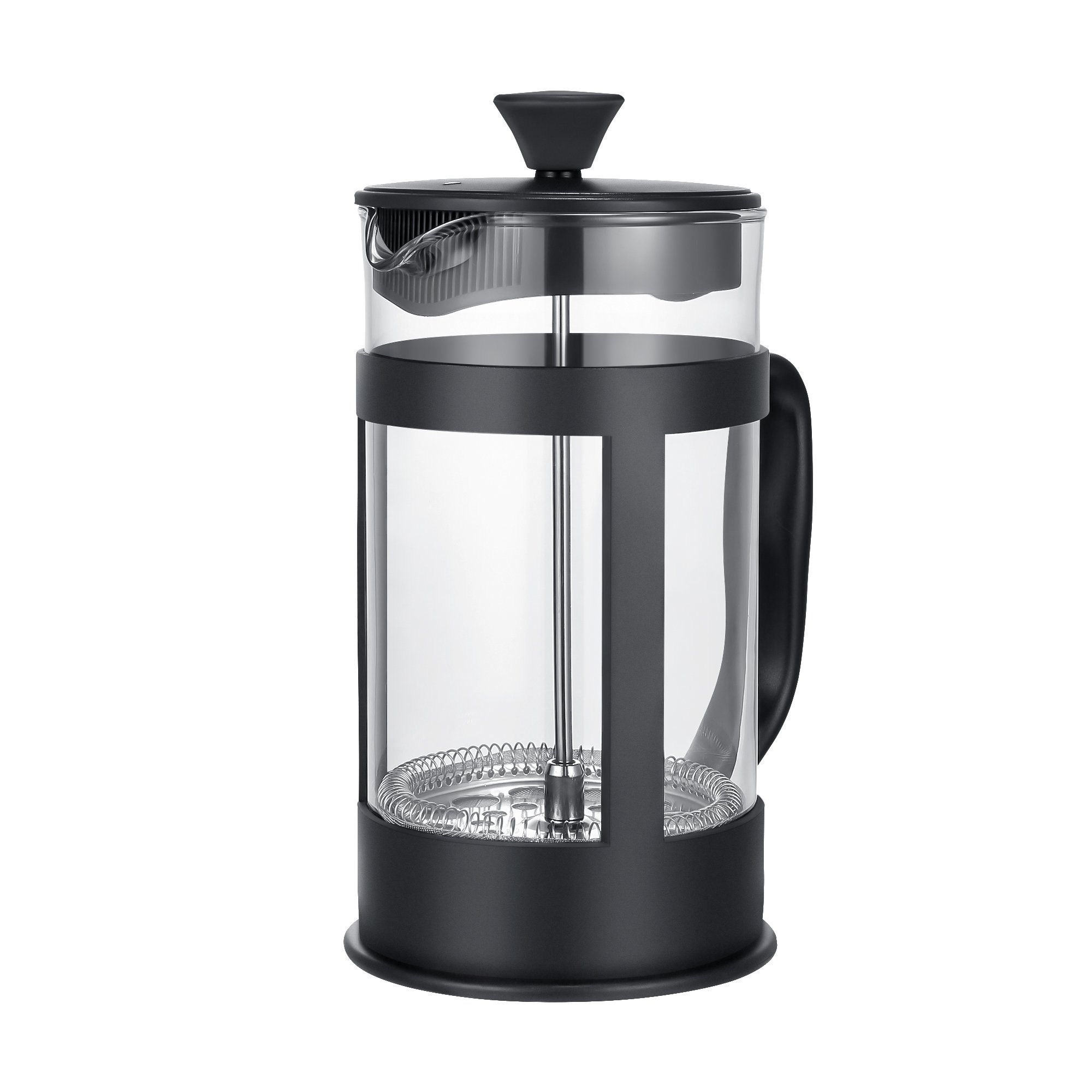 Plemo French Coffee Press Tea Press, Heat-Resistant Glass Beaker with Plastic Frame, 1 Liter