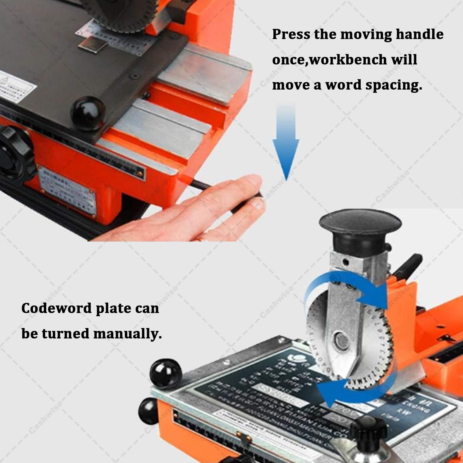 Macchina per la stampa di targhette metalliche, macchina semiautomatica per la stampa a rilievo di metalli, stampante per targhette identificative industriali, etichette per beni e targhette 3mm