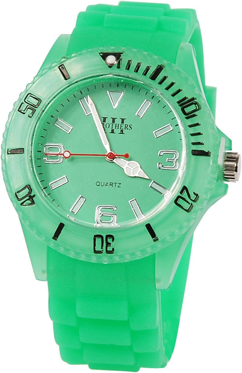 Neon Green Silicone Glow in The Dark Watch