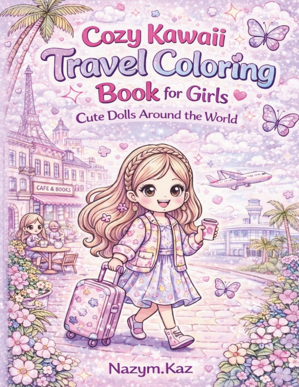 Kawaii Cozy Travel Coloring Book for Girls: Cute Doll Adventures Around the World, Relaxing & Adorable Scenes for Kids Ages 4–10: 50 Cute & Cozy ... (Kawaii Dream Dolls Coloring Book Series)