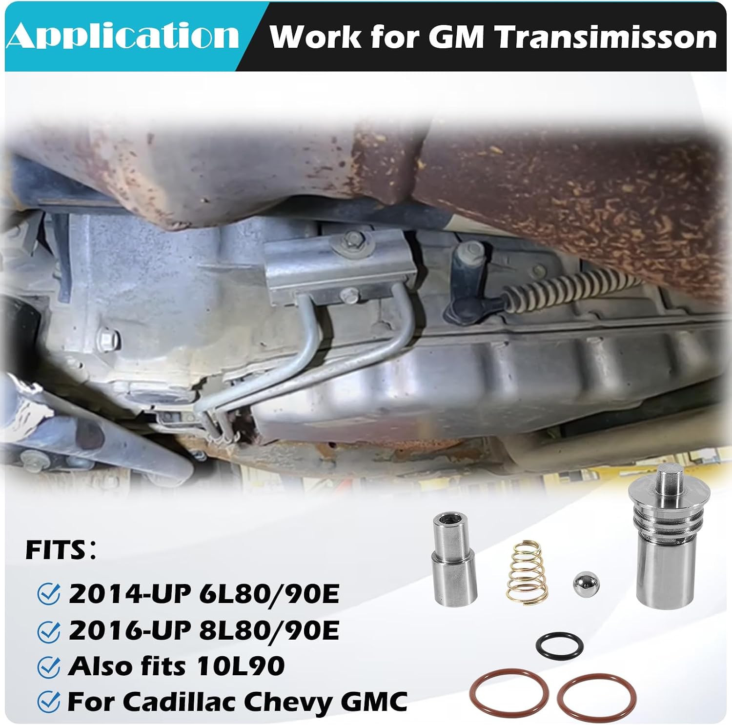 STL010 Cooler Flow Bypass Valve Kit Upgrade For GM 6L80 6L90 2014-up Cadillac Chevy GMC Transmission & 2016-up 8L90 8L80 8L90E 10L90 Transmission Cooling System Kit 6L80 Thermostat Bypass Kit