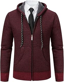 Chaqueta de punto con capucha para hombre, otoño e invierno