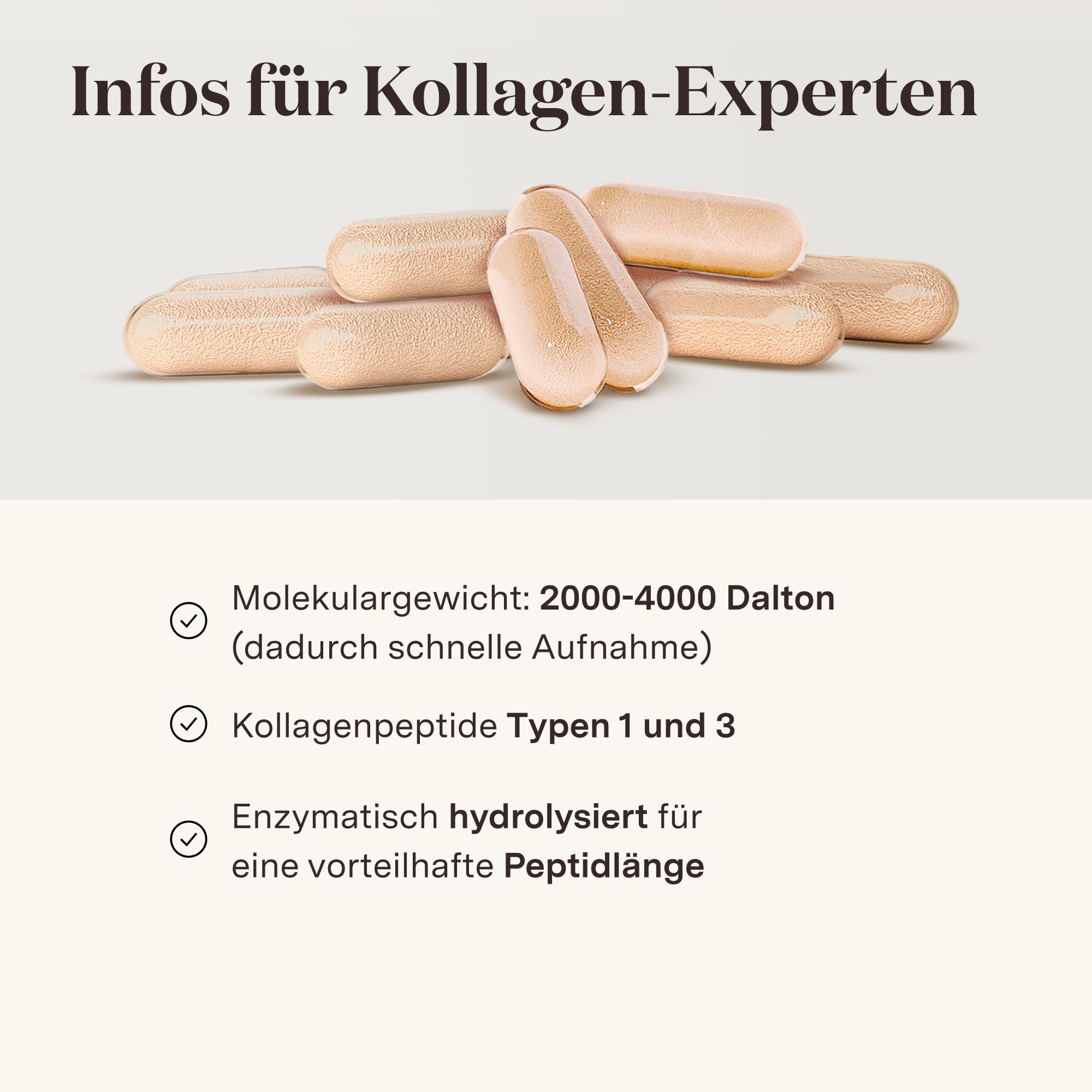 Glow25® Kollagen Kapseln hochdosiert [180 Kapseln x 3] mit Hyaluronsäure und Vitamin C | Premium Collagen Complex für eine schöne Haut | Ohne Zusatzstoffe | Laborgeprüft | Made in Germany