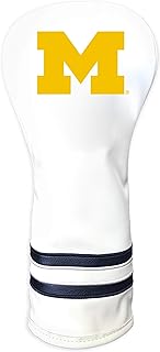 Team Golf NCAA White Vintage Fairway Golf Club Headcover, Form Fitting Design, Retro Design
