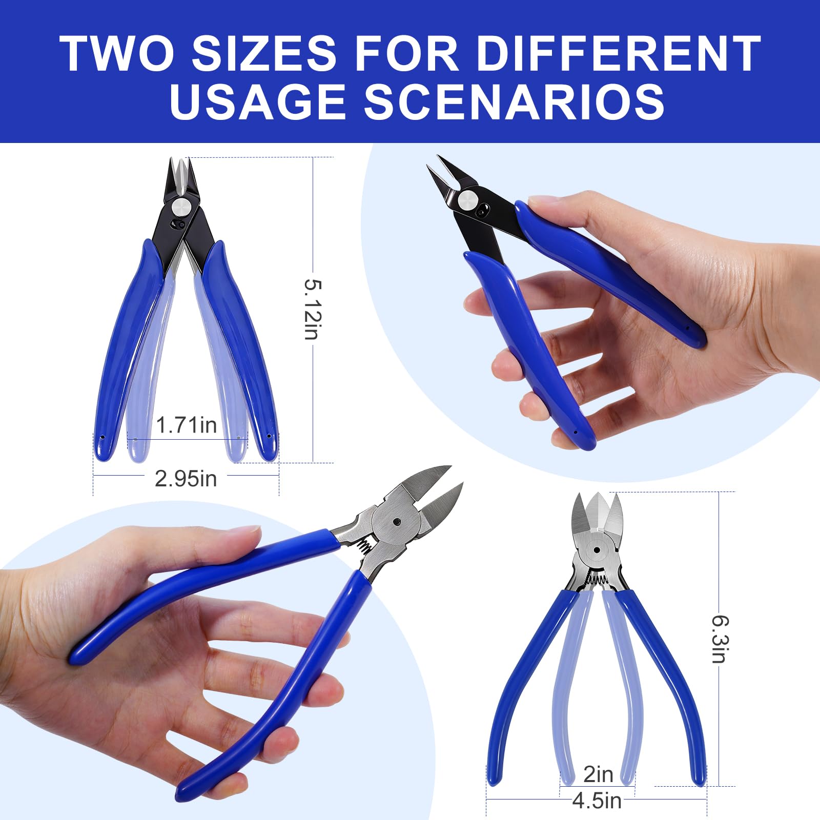 Aruizun Wire Cutters Set - 2 Pack Precision Cutters -2
