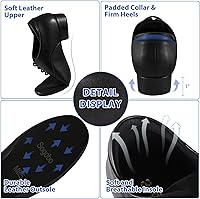 Vista 2 de Zapatos de baile de salón negros Zapatos de carácter de cuero para hombres Salsa Latin Tango Dancing