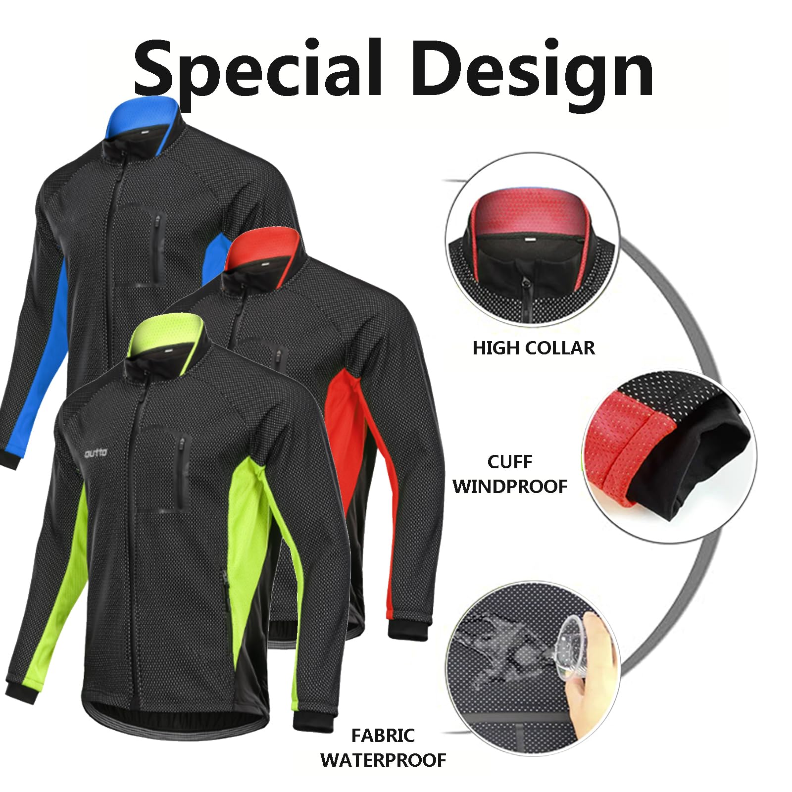 Chaqueta de Ciclismo de Invierno para Hombre Abrigo Softshell Térmico Transpirable Impermeable con Bolsillos para Escalada y Senderismo,Green-3XL