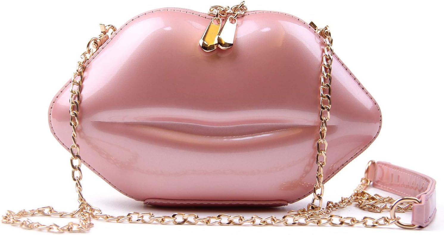 EVEOUTWomen’s Sexy Red Lip Evening Handbag Party Clutch Crossbody Shoulder Purse