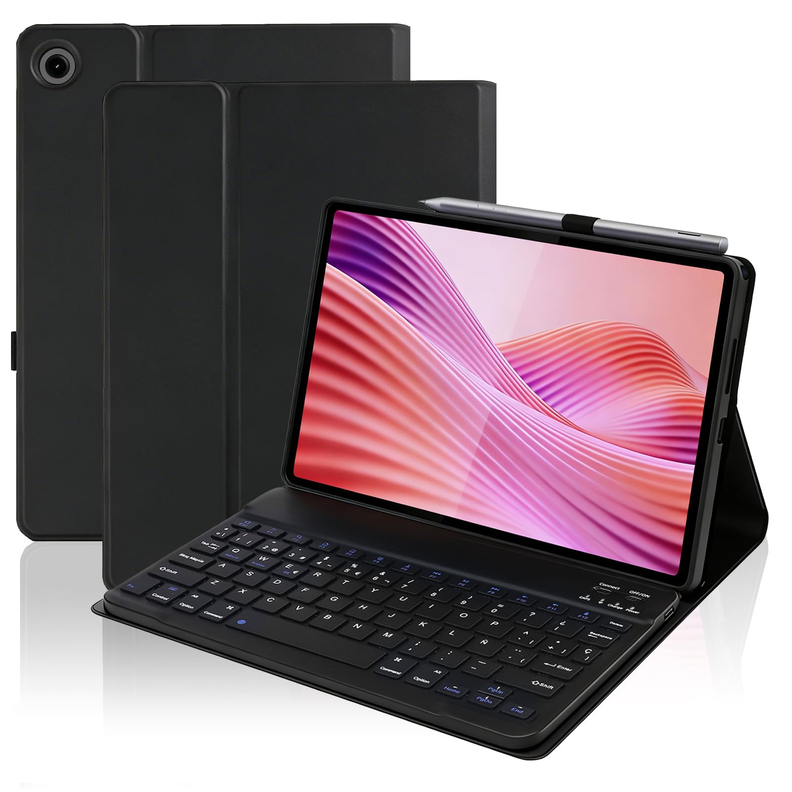Funda con Teclado para Lenovo Tab 10.1" 2025 TB-311FU TB-311XU | Teclado Bluetooth Inalámbrico Desmontable Magnético, Funda Teclado para Lenovo 10.1 Pulgadas, Español Ñ
