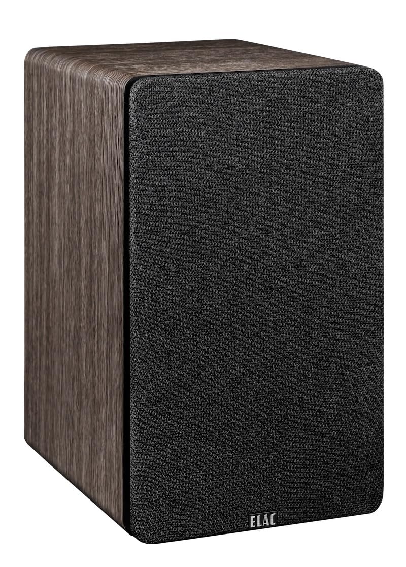 ELAC Debut ConneX DCB 61 Regal-Lautsprecher – Boxen für Audiowiedergabe via HDMI, USB, Phono & Bluetooth, exzellenter Klang & hochwertiges Design, 1 Aktivlautsprecher-Set – Walnuss