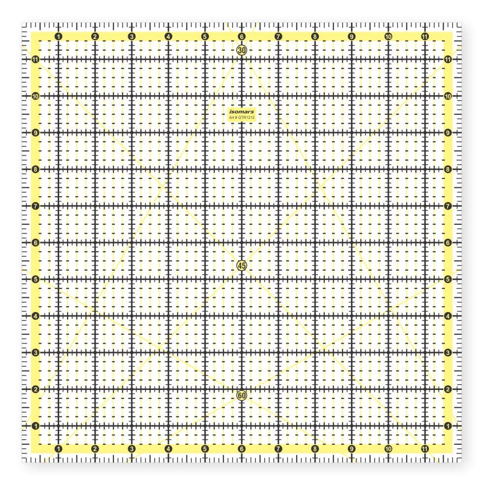 Isomars Garment Quilting Ruler 12" x 12"-image-12