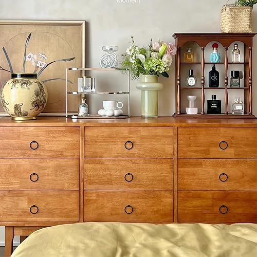 Miniatura 8 de RZDEAL 8 tiradores de latón macizo de 2.0 x 1-78 pulgadas para cajones de aparador, tiradores de anillo de muebles, tiradores de gabinete de cocina