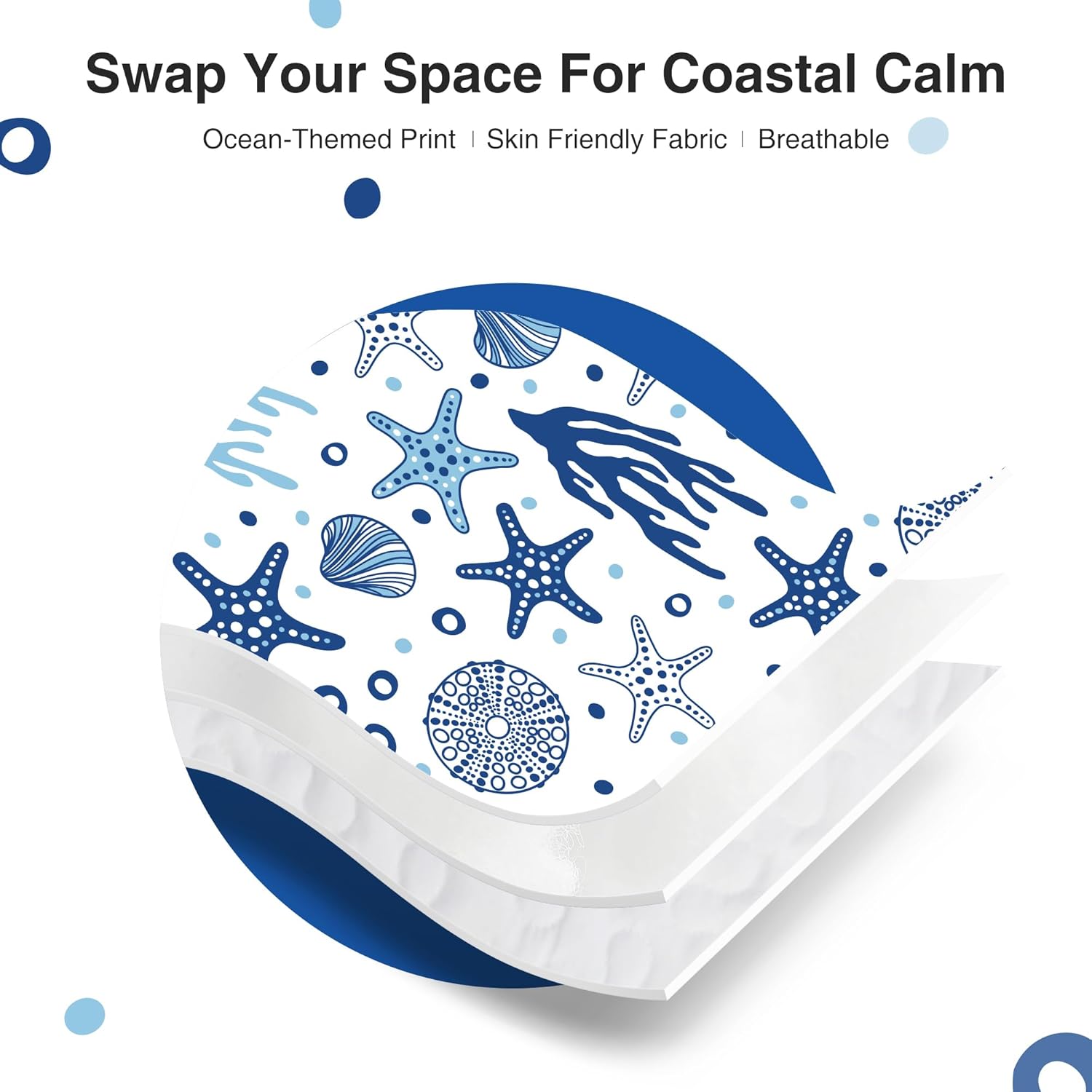 Love's cabin Quilts for Queen Coastal White Bedspreads Bedding Set - Summer Beach Nautical Quilt Lightweight Bedspread - Reversible Bedding Coverlet for All Season - 3 Piece (1 Quilt, 2 Pillow Shams) - Image 5