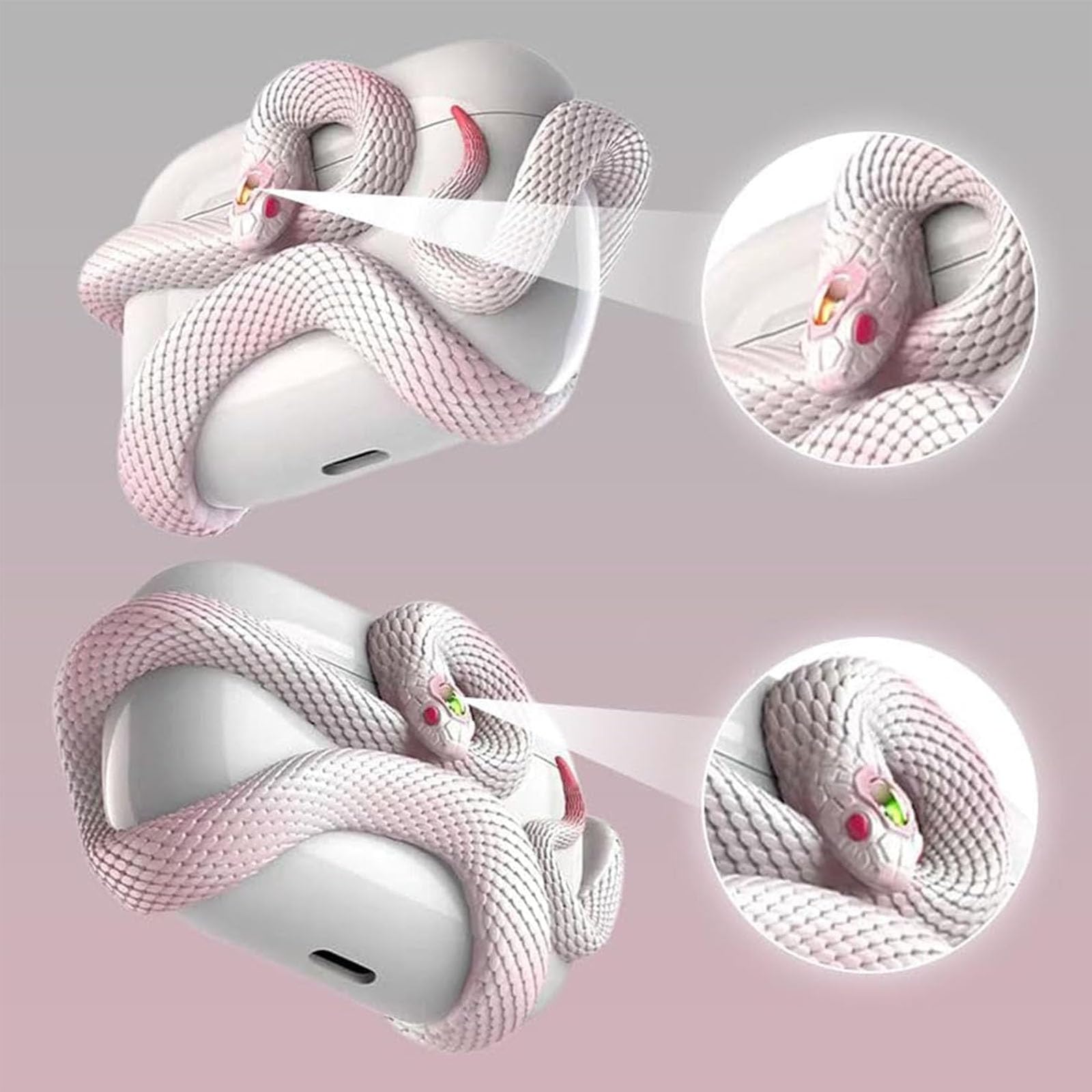 Funda Protectora Para Auricular En Forma De Serpiente Para AirPods