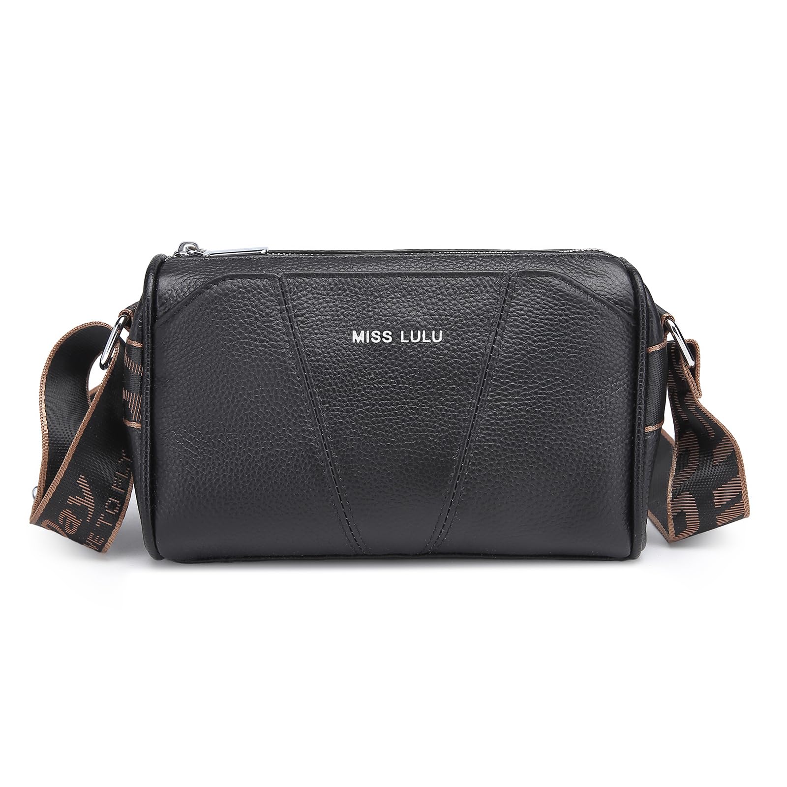 Miss Lulu bolso bandolera mujer, Bolso piel mujer con Correa Ancha Ajustable
