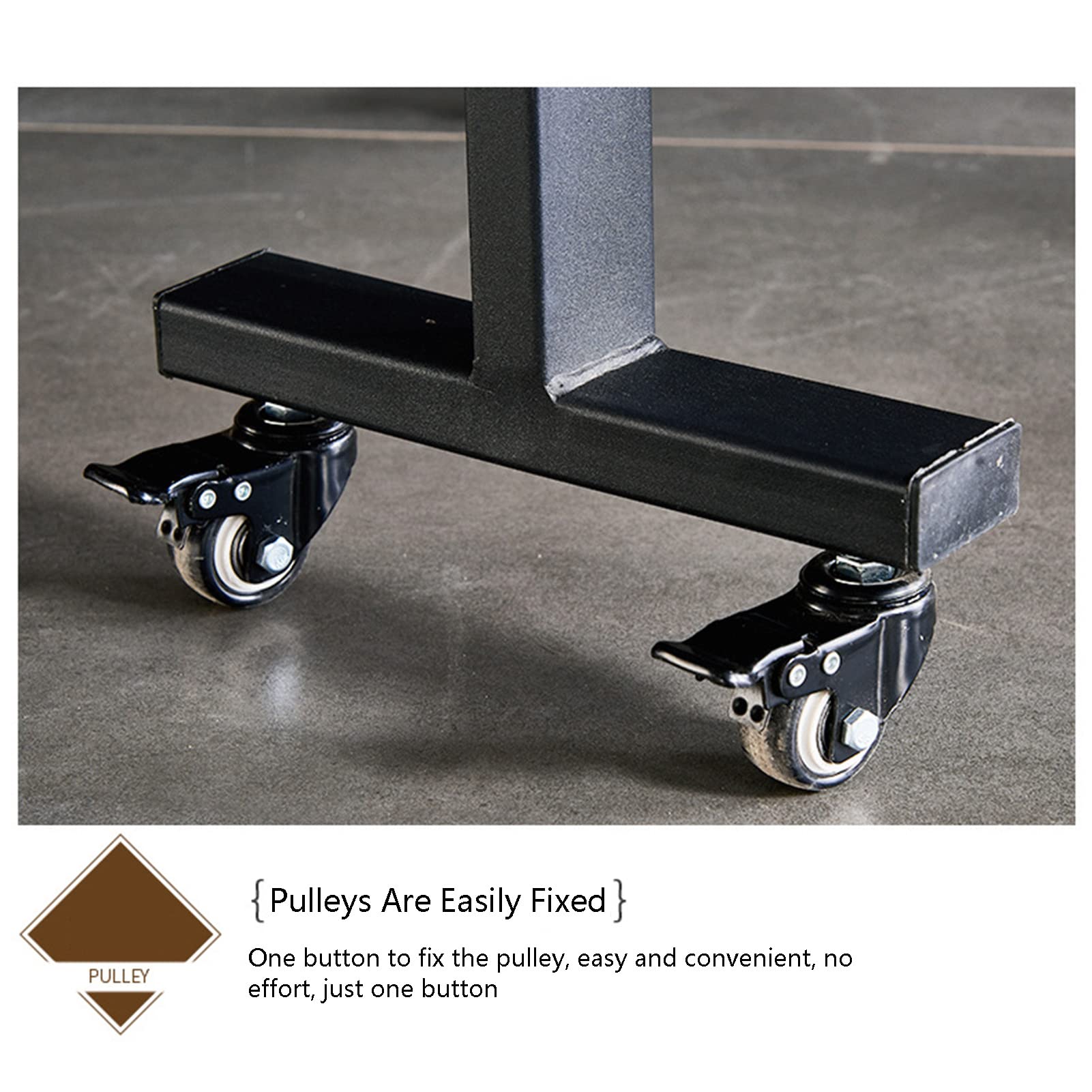Heavy-Du - Tavolo da cucina pieghevole con ruote, 1 m, salvaspazio, portatile, per casa, magazzino, design versatile e facile da spostare