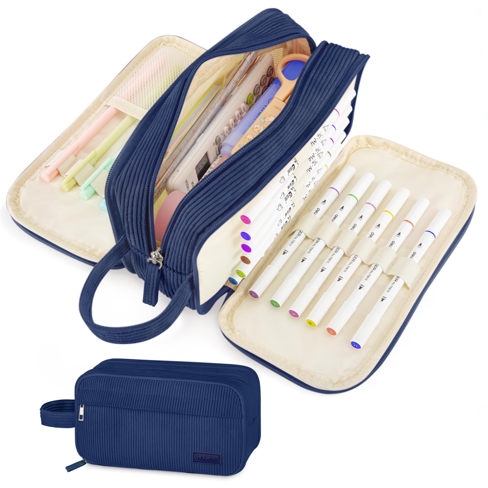 YILANCOL Cute Big Pencil Case Pouch Bag with Handle for Teen Girls Boy Gift — image 1