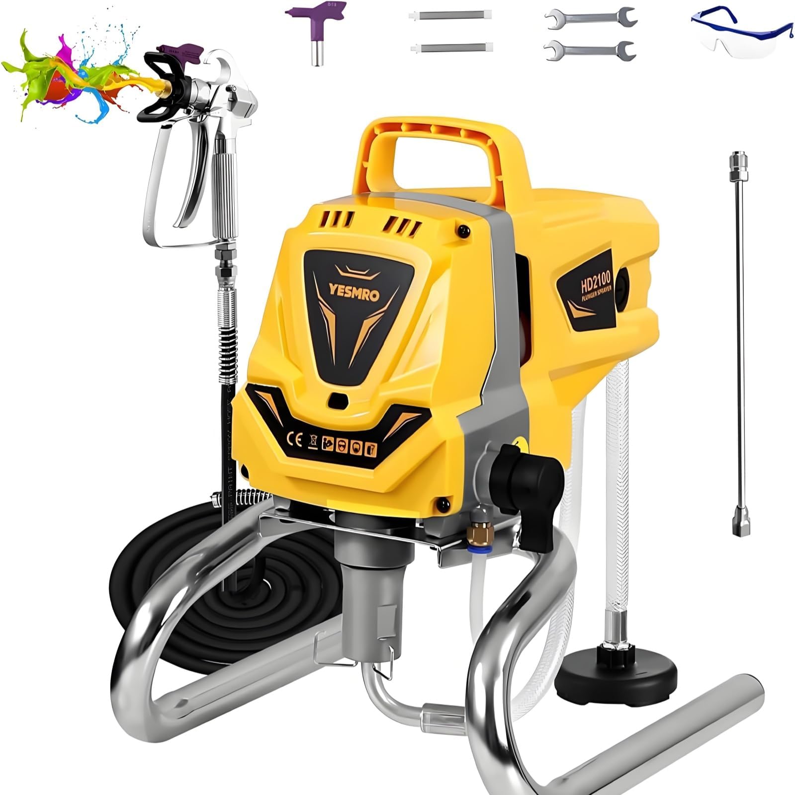 Airless Paint Sprayer Yellow-AUS0012 (Yellow)