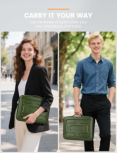 Miniatura 6 de DOMISO Funda para laptop de 15.6 pulgadas con asa, protectora contra golpes, impermeable, de EVA, para Yoga 720, IdeaPad 310, 320, ThinkPad