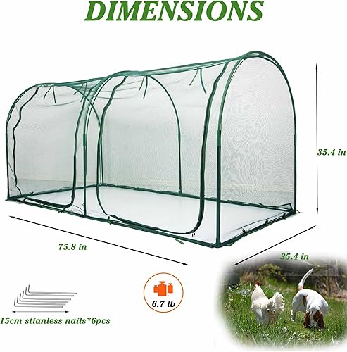 Miniatura 2 de Gallinero portátil para gallinero, casa de aves de corral, red de jardinería al aire libre, recinto fácil de instalar para animales pequeños para