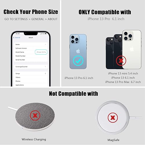 Miniatura 7 de Nvollnoe Funda para iPhone 13 Pro con funda deslizante para cámara deslizante, probada en caídas, grado militar, resistente, protectora, duradera,