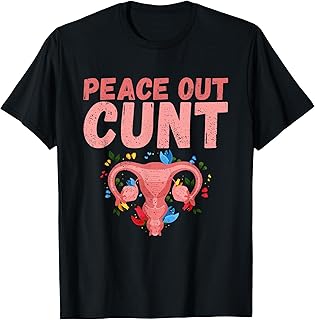 Funny Cute Hysterectomy Peace Out Uterus T-Shirt