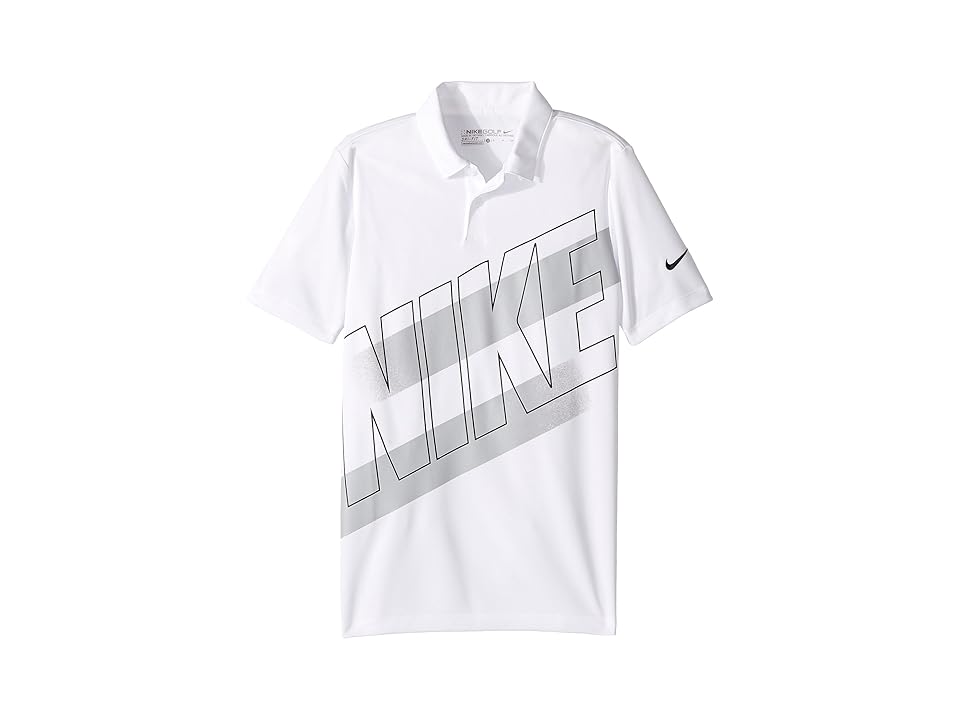 

Nike Kids Victory Graphic Polo (Little Kids/Big Kids) (White/Black) Boy's Short Sleeve Pullover