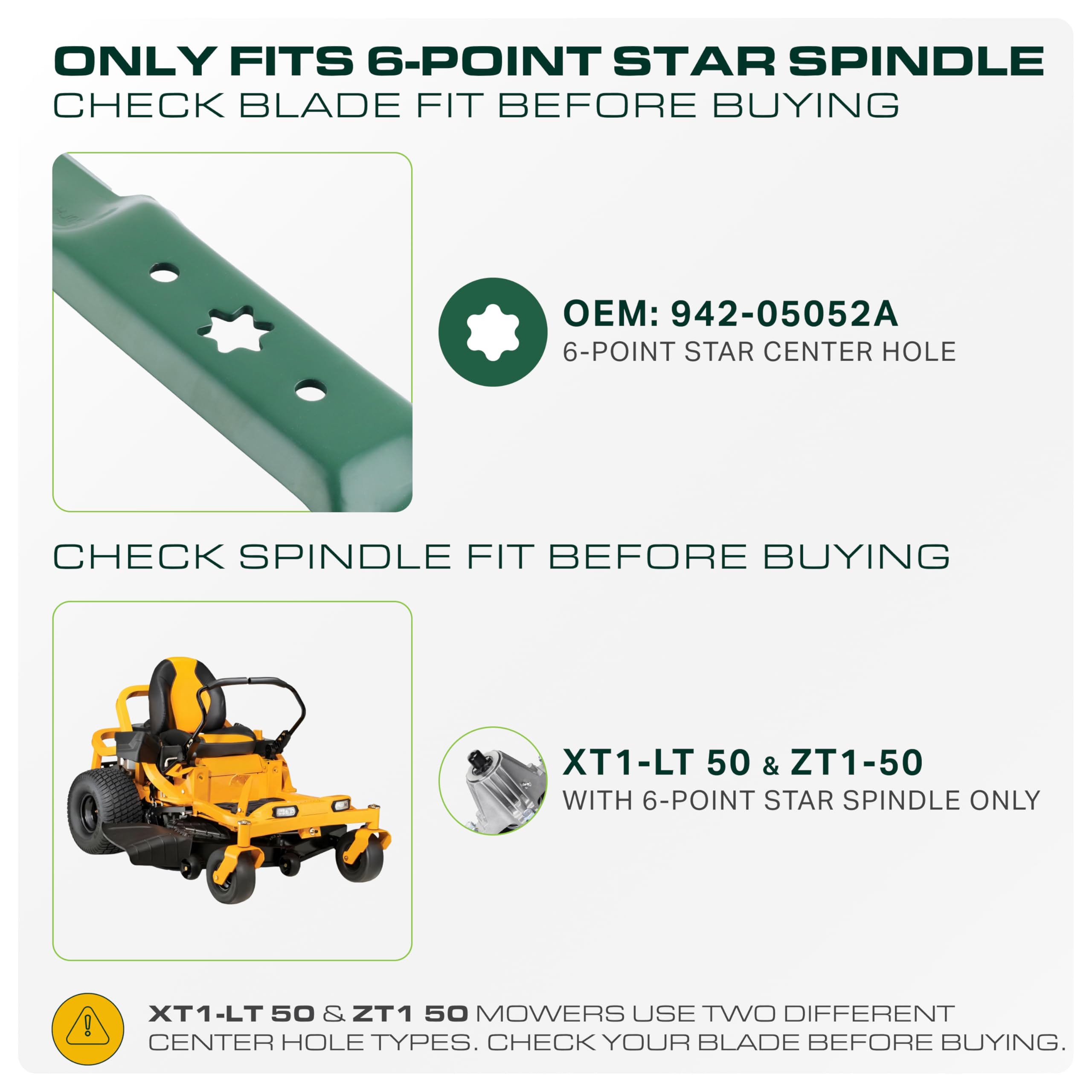 Amazon.com : UDC Parts 942-05052A 6 Point Star Mower Blades