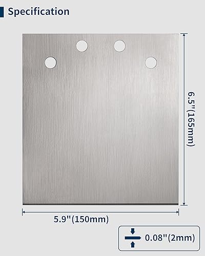 Miniatura 3 de Firecore 2 cuchillas raspadoras de repuesto afiladas para raspador de piso SDS Max de 6 pulgadas de ancho, cuchilla de cincel de extracción Thinset