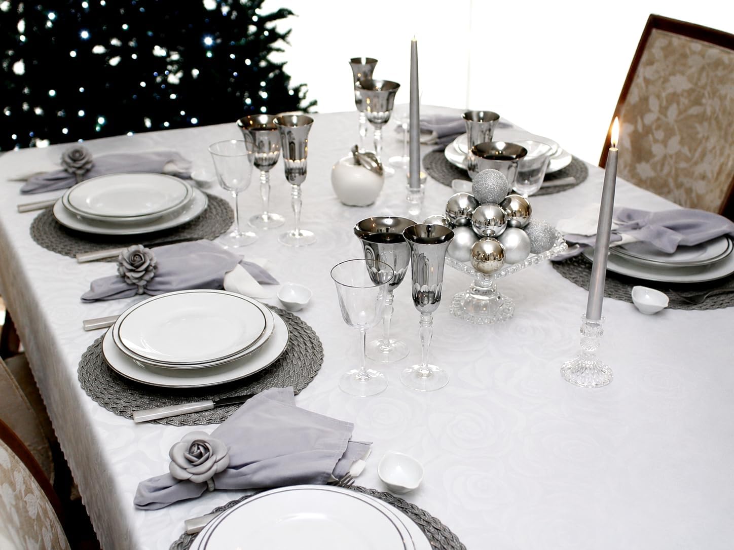 Clear Glass Candlestick Holders, Taper Candle Holders, Set of 6
