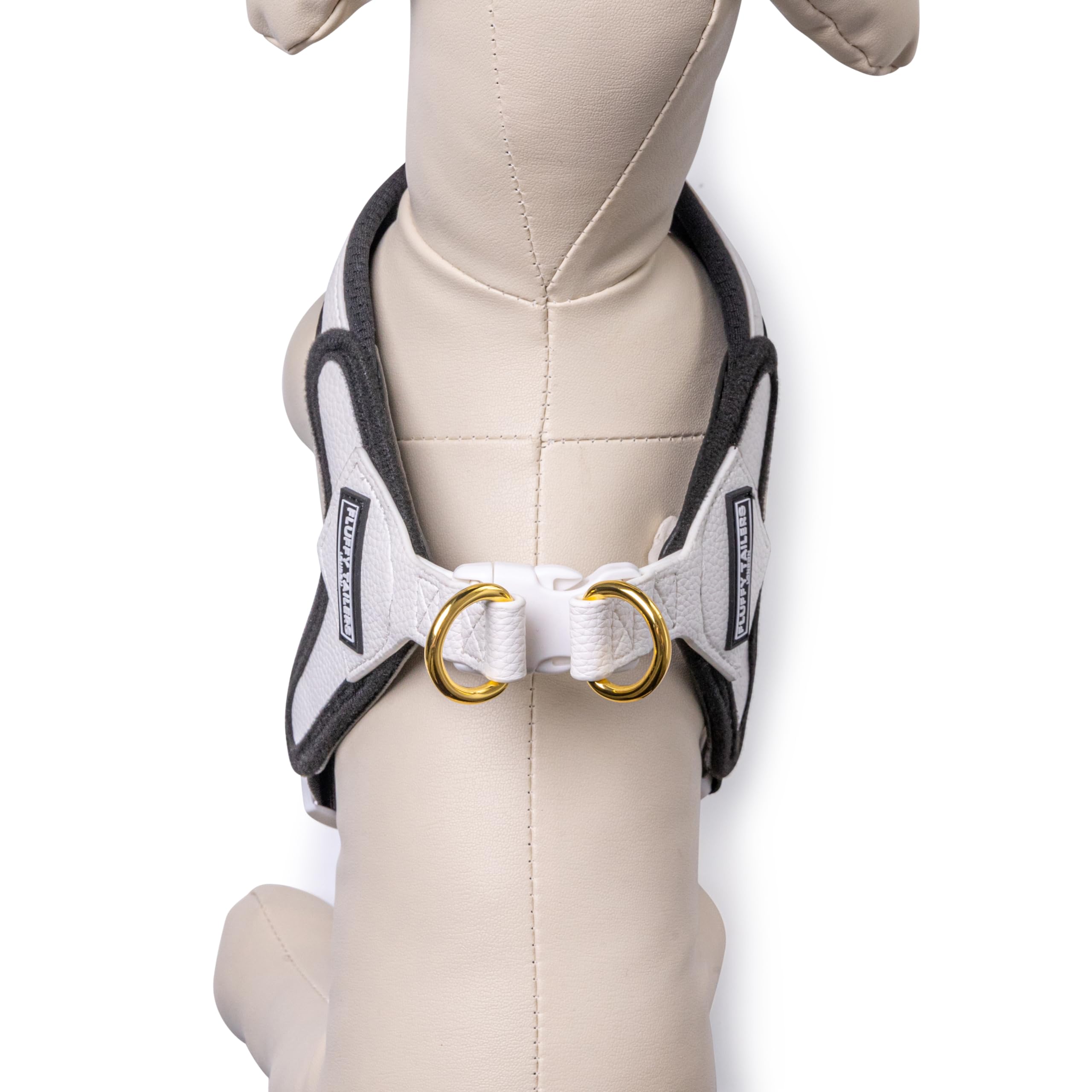 Fluffy Tailers White Step In Harness For Small Dogs - Vegan Friendly Leather (Extra Small) - Image 4