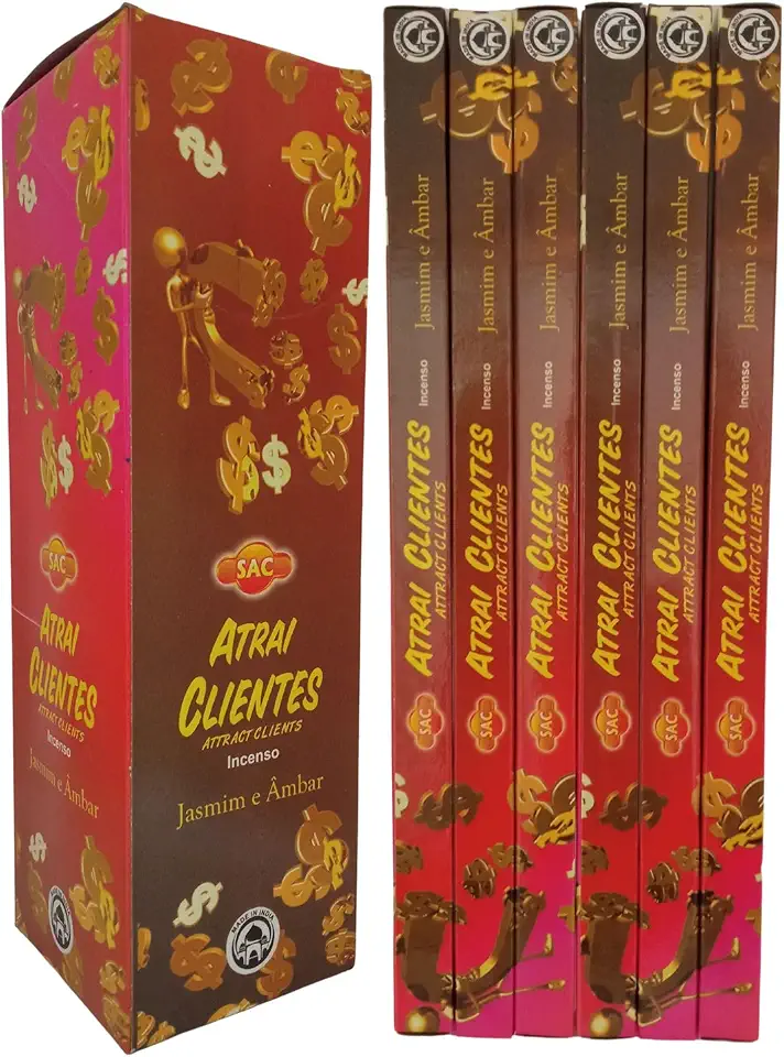 Incenso Indiano Sac Atrai Clientes - Prosperidade Cx.6un.8v.