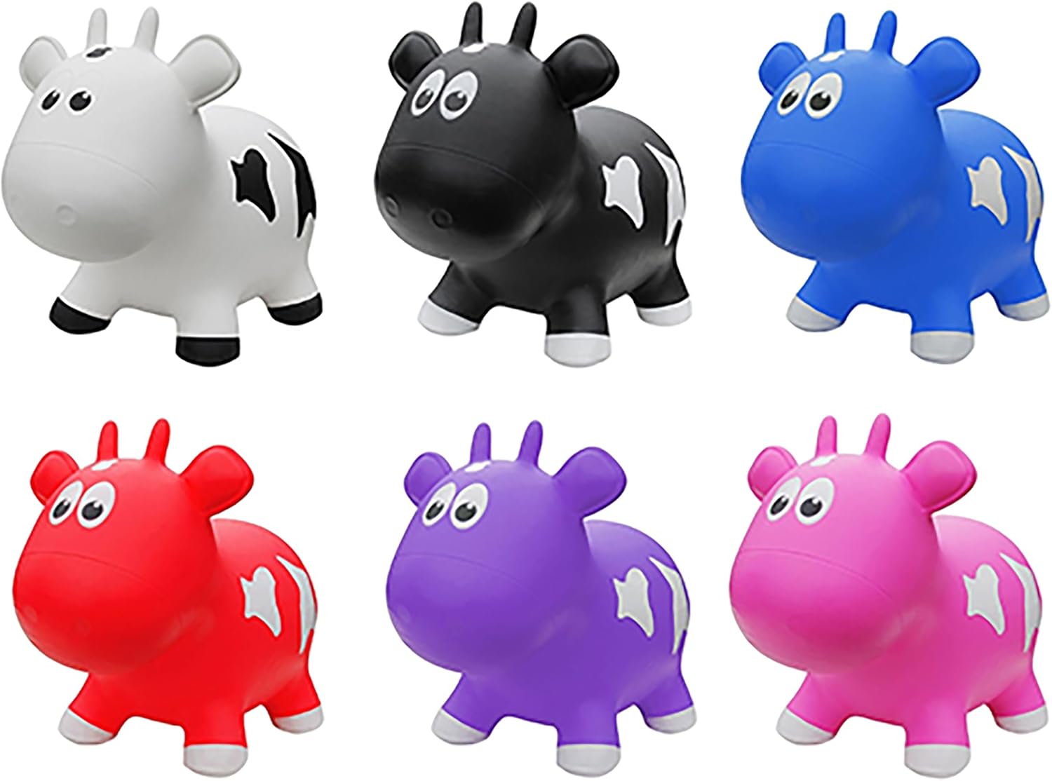 Farm Hoppers Award Winning Inflatable Toddler Safe Bouncing Blue Cow Plus Pump