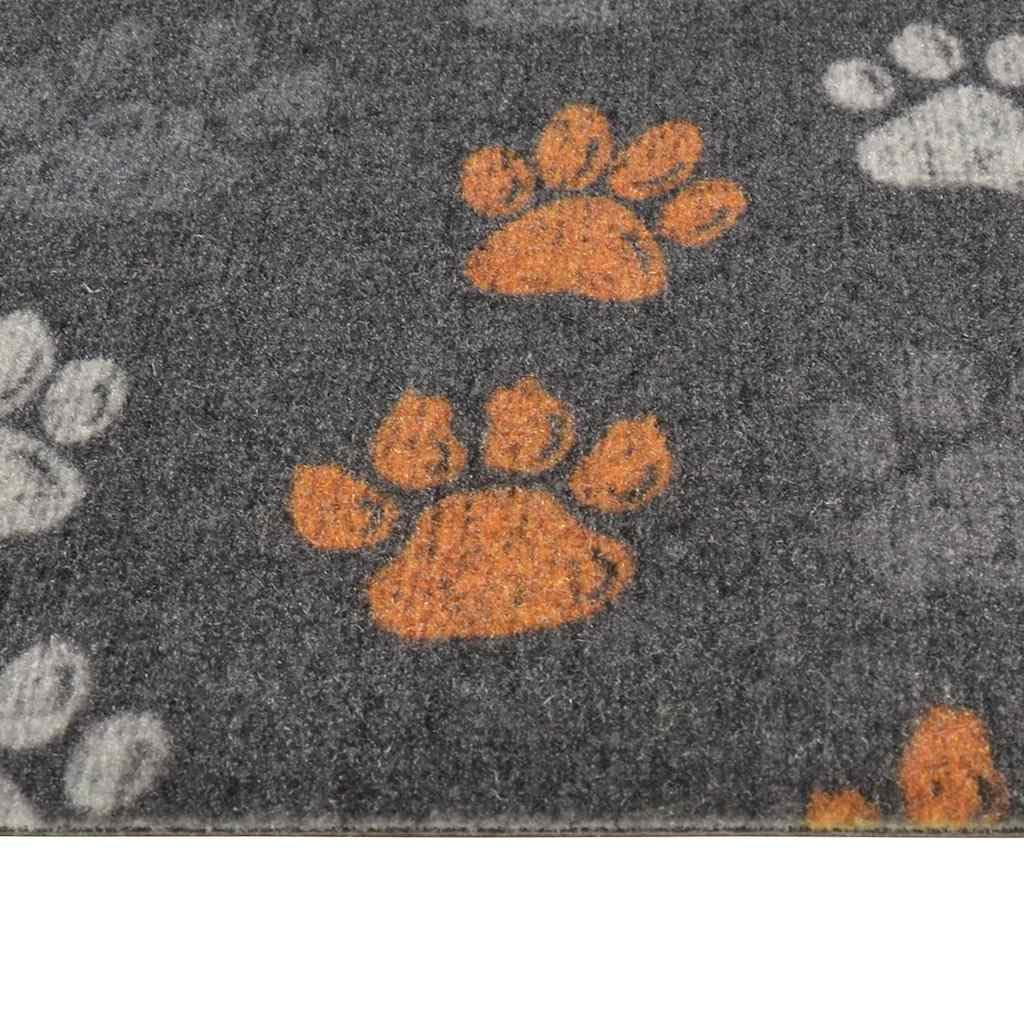 Küchenläufer Waschbar 60x180 cm Samt Küchenteppich Pfoten
