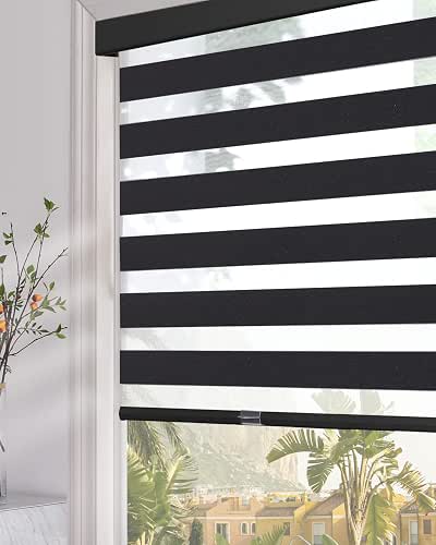 Persilux Cordless Zebra Blinds for Windows (34" W x 72"