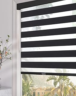 Persilux Black Cordless Zebra Blinds
