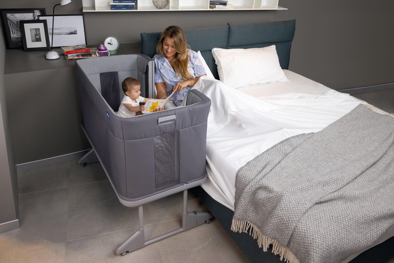 Chicco Next2Me Forever 3-in-1 Babybett für Neugeborene bis 4 Jahre, verstellbare Höhe, inklusive Matratze