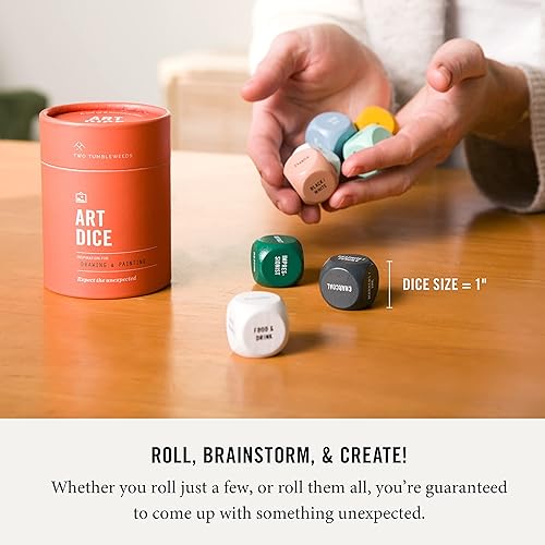 Miniatura 4 de Two Tumbleweeds Dados de Arte - Juego de Dibujo y Pintura para Adultos, Artistas y Profesores - Juego de 9 Dados para Inspiración Creativa
