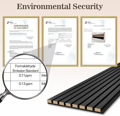 Miniatura 5 de Paquete de 4 paneles de madera para pared, 94.4 x 12.6 pulgadas, paneles de pared de listones de madera acústica para decoración de interiores y