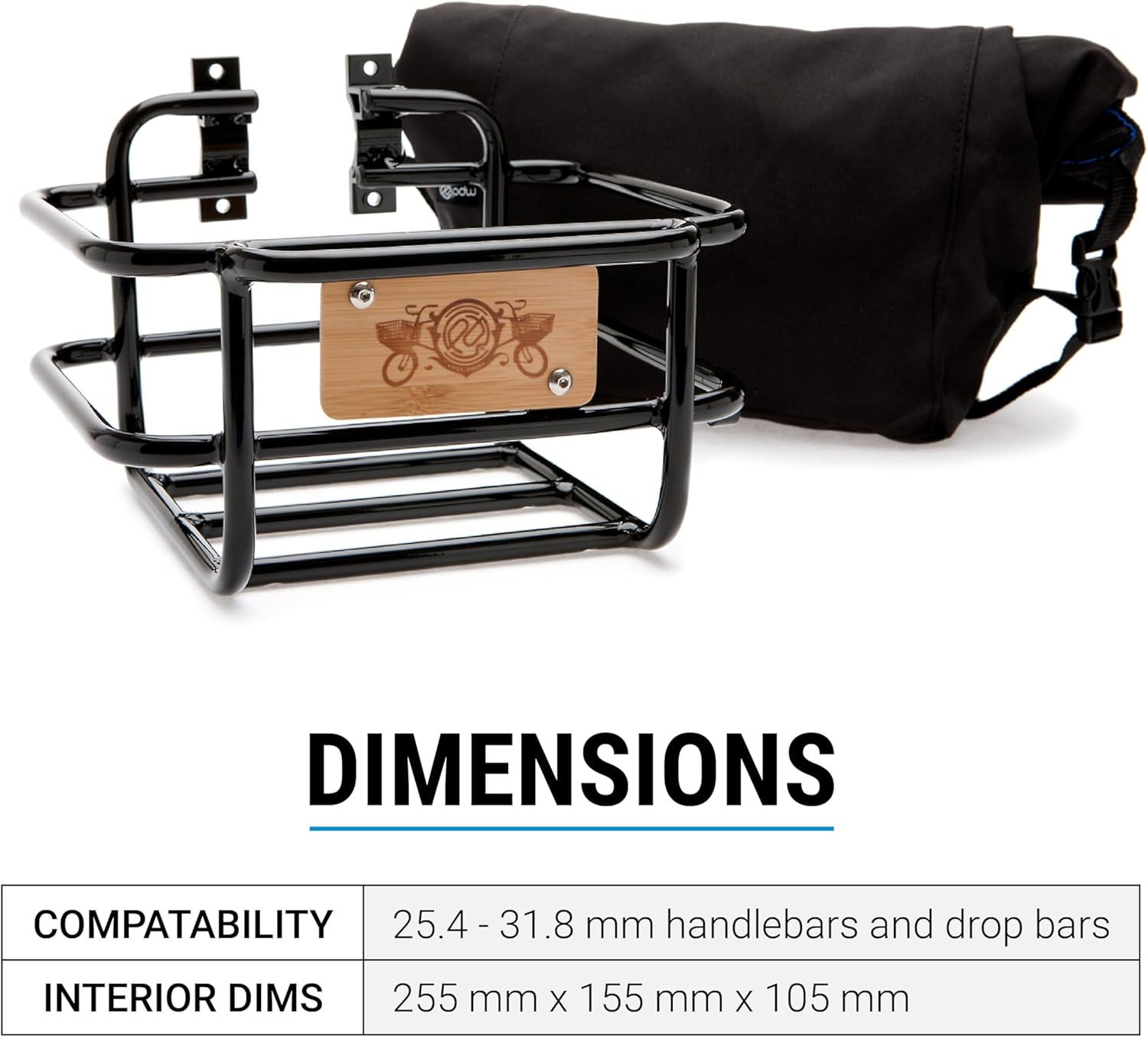 Portland Design Works Takeout Basket - Front Bicycle Attachment Accessories, Small Basket for Adult Bikes