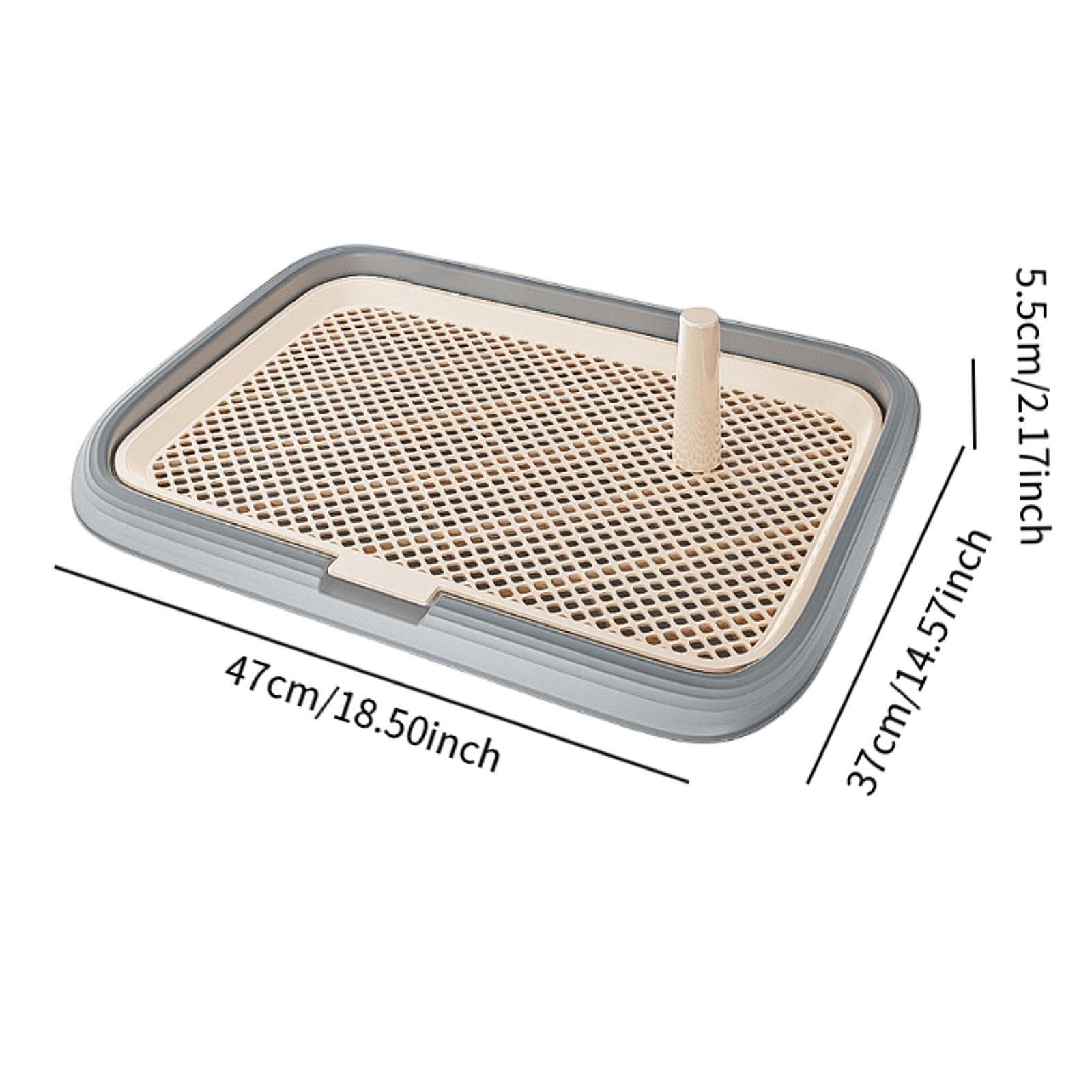 Bothyi Dog Pee Pad Holder Training Pad Holder Easy to Clean Portable Indoor Dog Toilet Mesh Grids Pet Training Toilet for Small Dogs, Gray