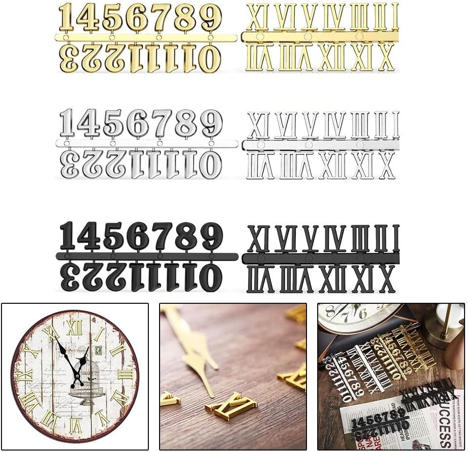 Breathe Life into Your Clocks with Our Unique Mixing of Arabic & Roman Number Kits Perfectly Designed (mix)