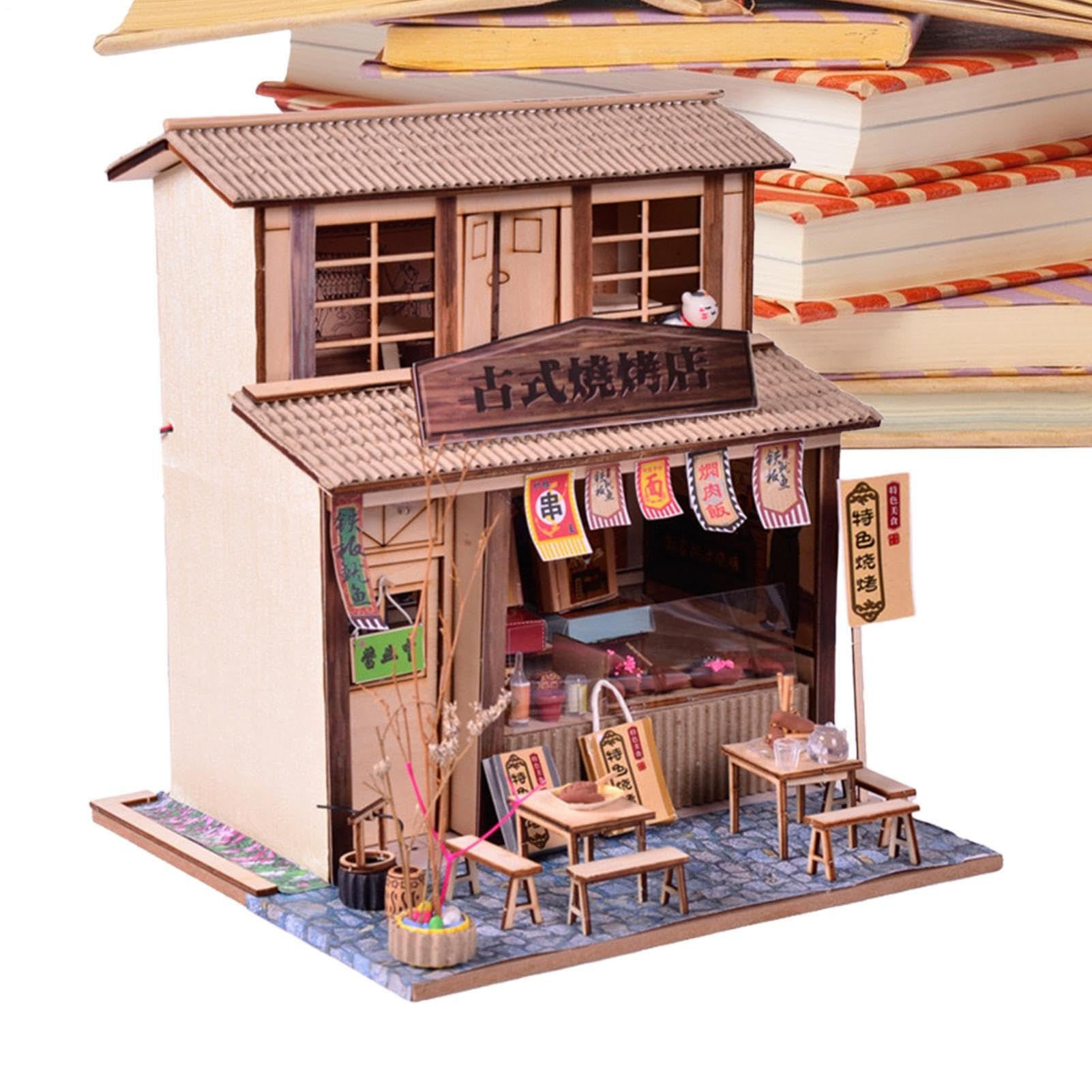 Kit de construcción en miniatura para bricolaje, estilo vintage