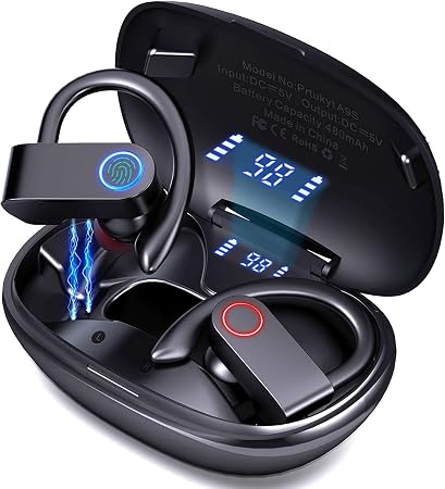 Cuffie Bluetooth Sport, Auricolari Bluetooth 5.0 Senza Fili con Bassi  Potenziati, Auricolari Wireless In Ear con HD Microfono, 38 Ore di  Riproduzione, Display LED, IPX5 Impermeabile, per Correre : Amazon.it:  Elettronica