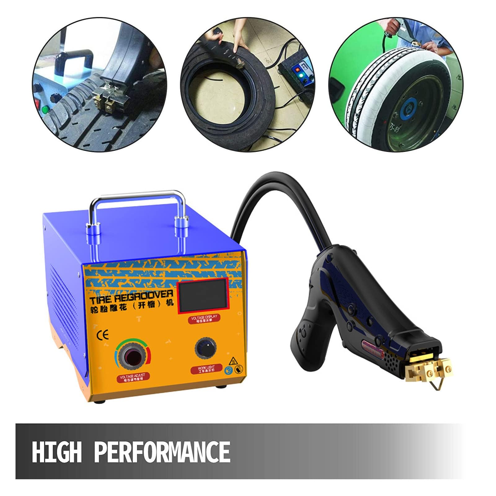Herramienta portátil de 1000 W para regroover y ranurado de neumáticos para camiones, coches, motocicletas, karts, cuatrimotos, cable de 5 m, uso industrial