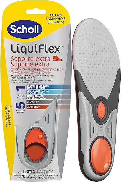 Plantillas Scholl LiquiFlex Soporte Reforzado - Mujer Talla 35,5-40,5 - Confort y Memoria de Forma