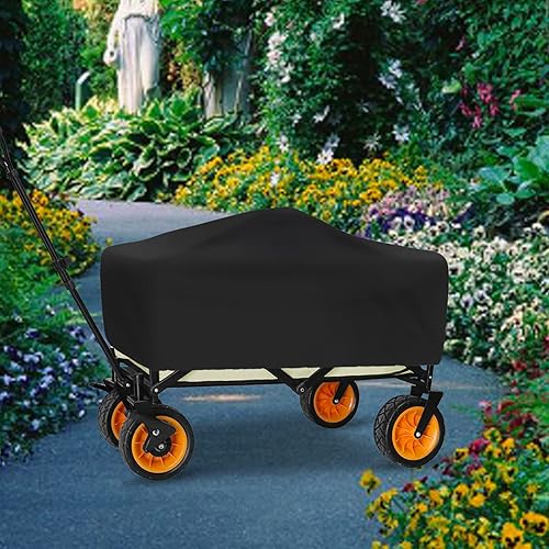 Miniatura 4 de Cubierta de carro utilitario para exteriores, impermeable, plegable, para jardín, 44.5 pulgadas de largo x 22 pulgadas de ancho x 20 pulgadas de